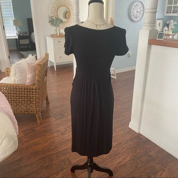 J.Crew Black Wrap Dress - Picture 3 of 4